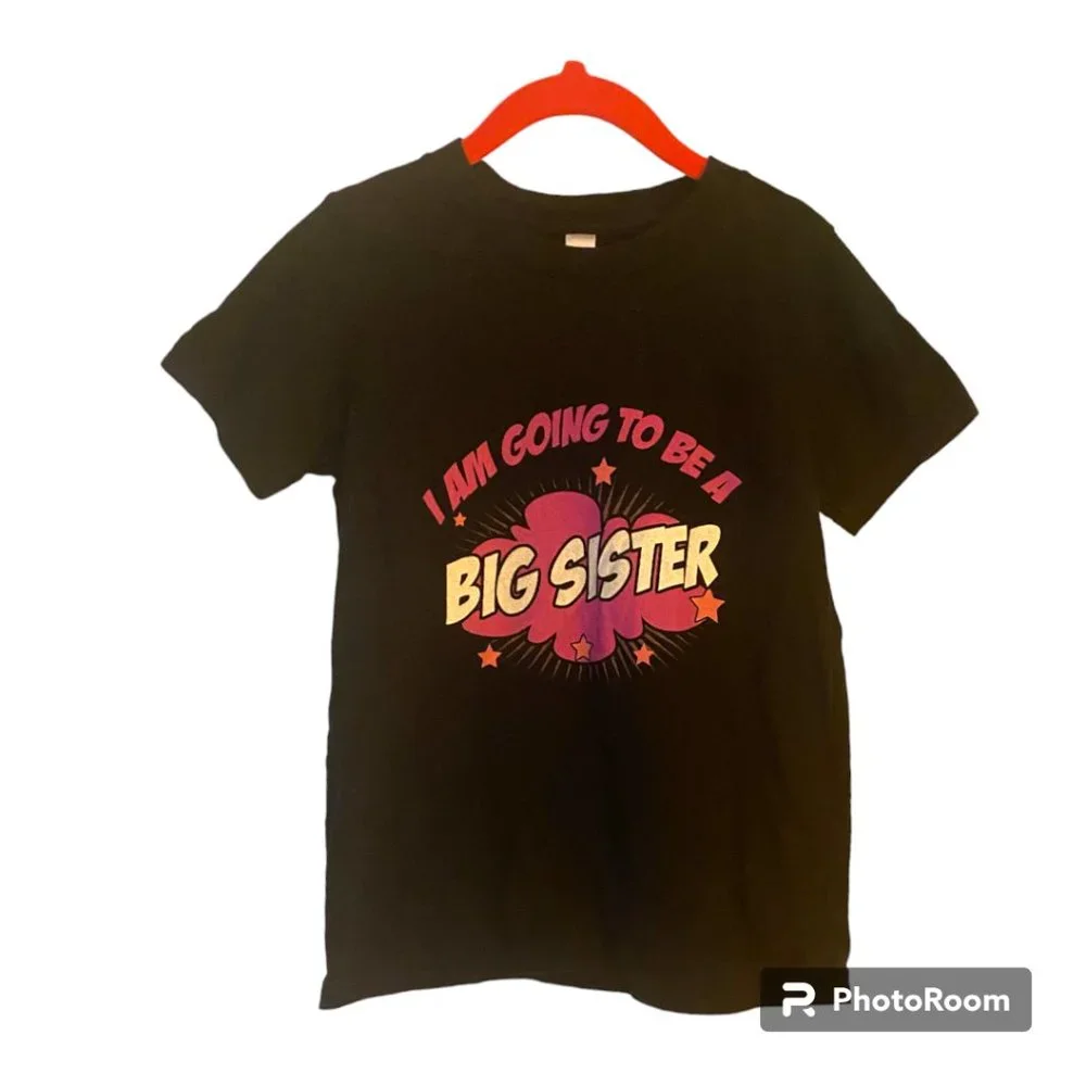 I'm Going To Be A‎ Big Sister Kids Printed Pregnancy Announcement T-Shirt sz 6